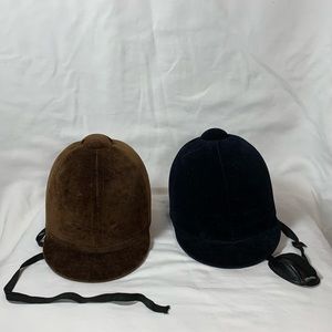Vintage Suede Equestrian Riding Helmet (read description)